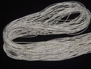 Karen Silver Tube 2x1x1mm White Silver half or 1strand beads (aprx.26inch/66cm)