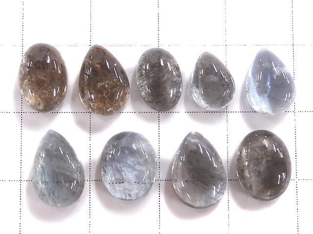 [Video][One of a kind] High Quality Moss Aquamarine AAA Cabochon 9pcs set NO.2