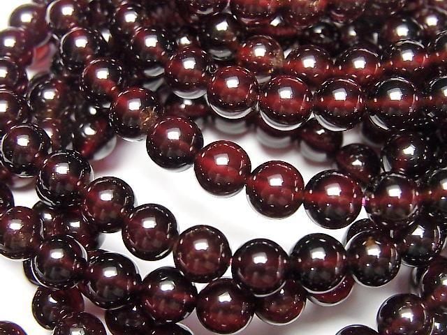 [Video] Garnet AAA Round 6mm Bracelet