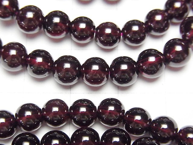 [Video] High Quality Garnet AAA Round 6mm Bracelet