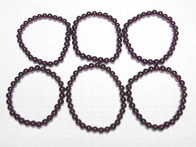 [Video] High Quality Garnet AAA Round 6mm Bracelet