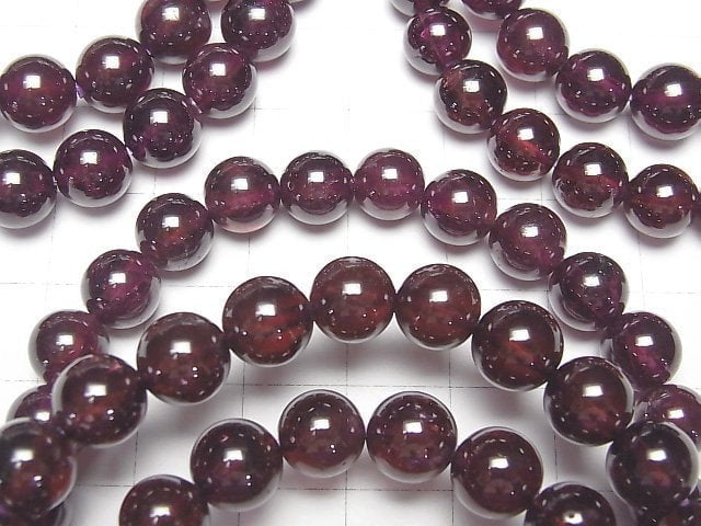 [Video] Garnet AAA- Round 8mm Bracelet