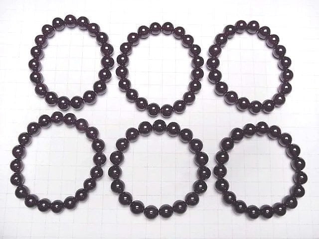 [Video] Garnet AAA- Round 10mm Bracelet