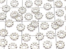Silver925 Rondelle Daisy 5.5x5.5x1mm White Silver 4pcs