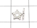 Silver925 Rondelle Daisy 6x6x1mm White Silver 5pcs