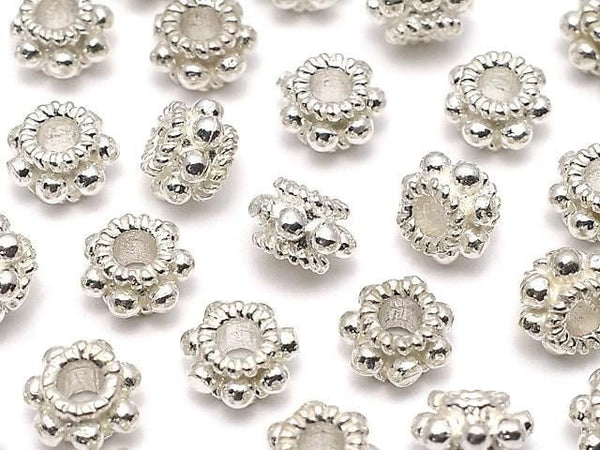 Silver925 Rondelle 5x5x3mm White Silver 3pcs