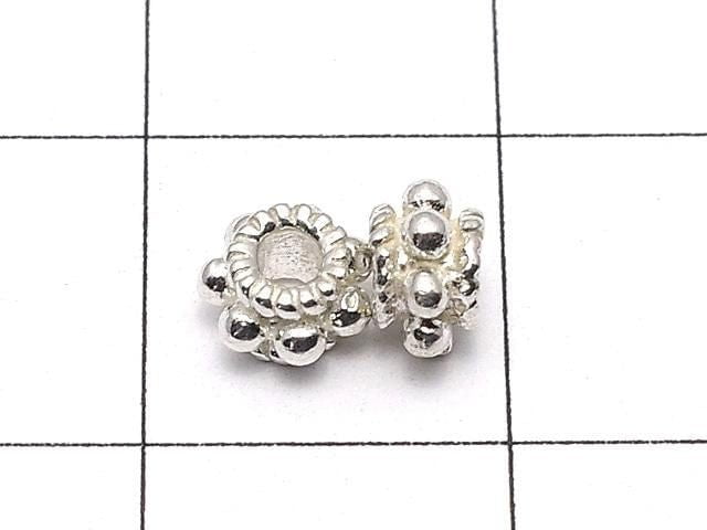 Silver925 Rondelle 5x5x3mm White Silver 3pcs