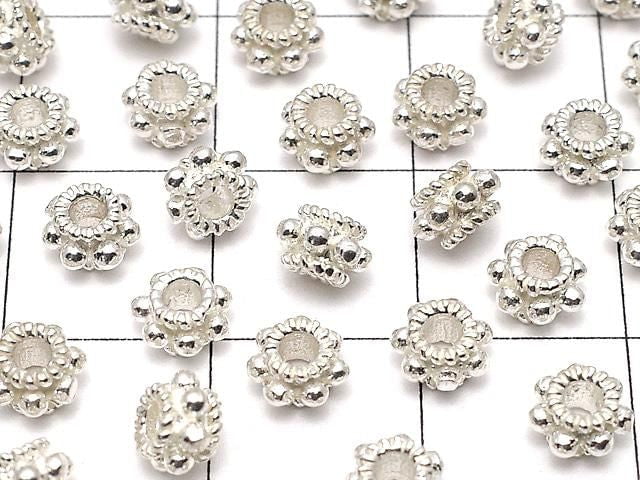 Silver925 Rondelle 5x5x3mm White Silver 3pcs