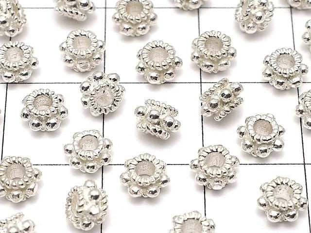 Silver925 Rondelle 5x5x3mm White Silver 3pcs