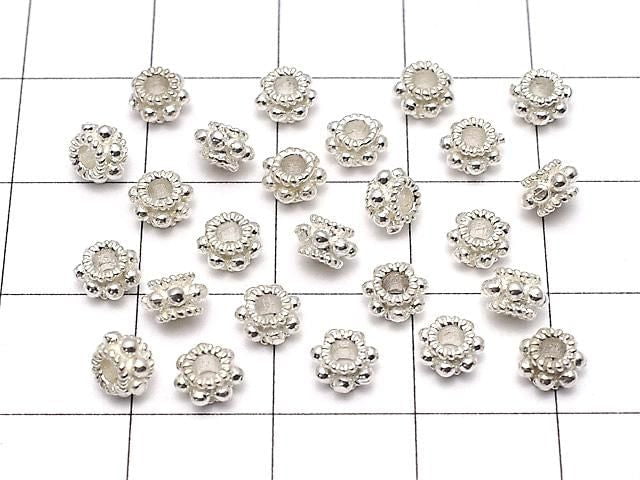 Silver925 Rondelle 5x5x3mm White Silver 3pcs