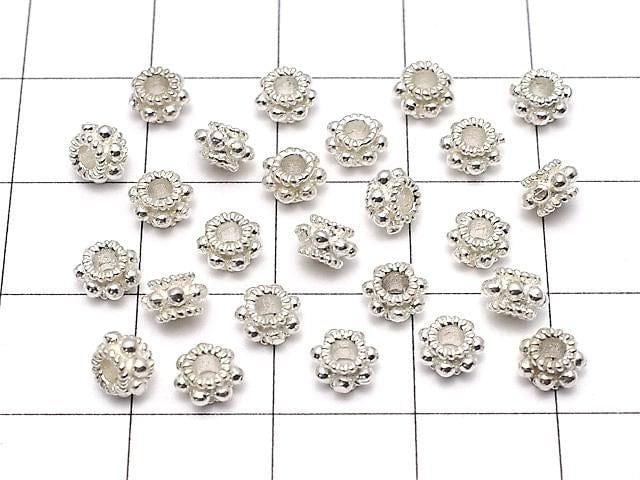 Silver925 Rondelle 5x5x3mm White Silver 3pcs