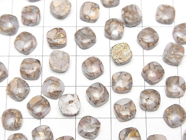 [Video]Copper Pink Opal AAA Square Cabochon 6x6mm 5pcs