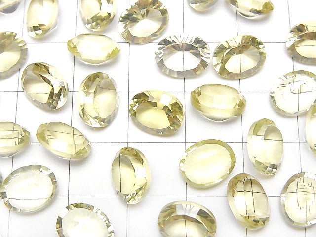 [Video]High Quality Lemon Quartz AAA Loose stone Oval Concave Cut 10x8mm 2pcs