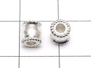 Silver925 Rondelle 6x5x5mm White Silver 2pcs