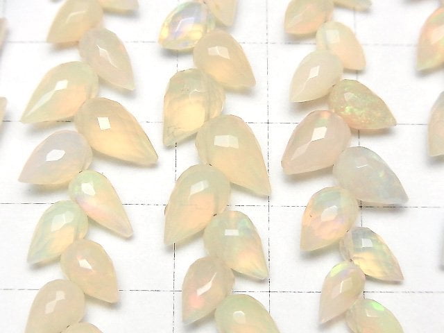 [Video]High Quality Ethiopian Opal AA++ Flower Bud Faceted Briolette 1strand beads (aprx.5inch/13cm)