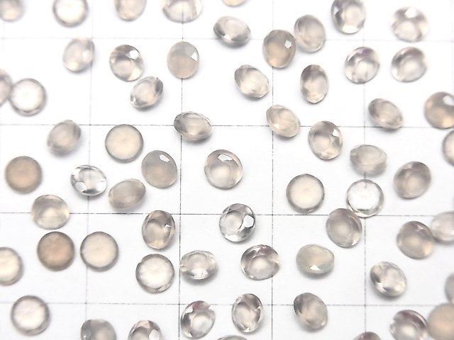 [Video]High Quality Gray Onyx AAA Loose stone Round Faceted 4x4mm 10pcs