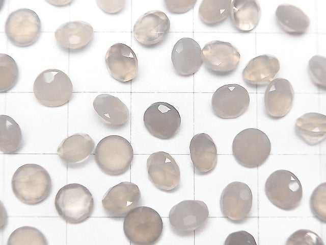 [Video]High Quality Gray Onyx AAA Loose stone Round Faceted 6x6mm 5pcs