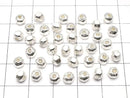 Karen Silver Faceted Rondelle 4x4.5x4.5mm White Silver 3pcs