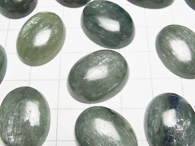 [Video] Green Kyanite AAA- Oval Cabochon 22x17mm 1pc