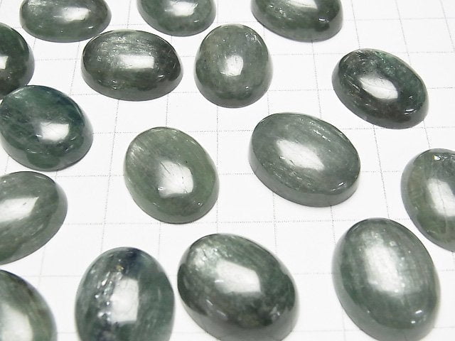 [Video] Green Kyanite AAA- Oval Cabochon 22x17mm 1pc