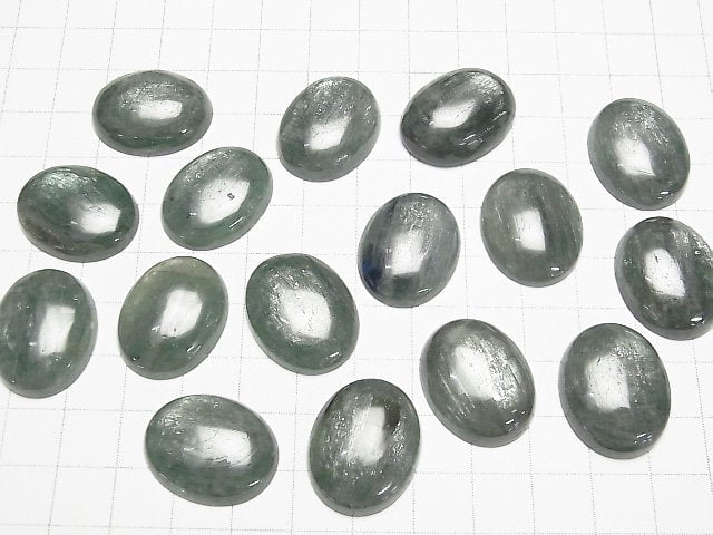 [Video] Green Kyanite AAA- Oval Cabochon 24x19mm 1pc