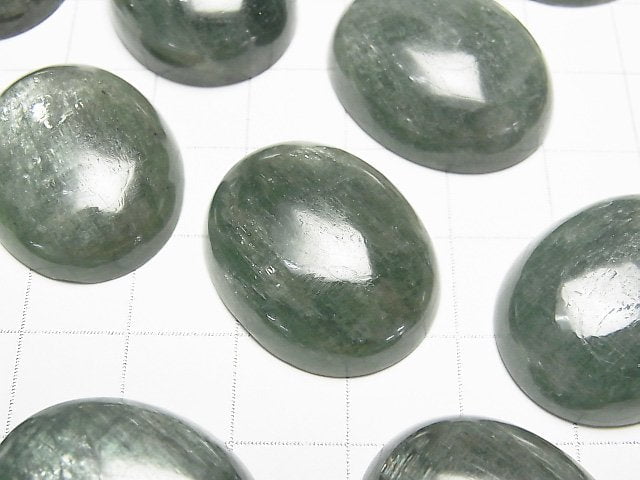 [Video] Green Kyanite AAA- Oval Cabochon 26x21mm 1pc