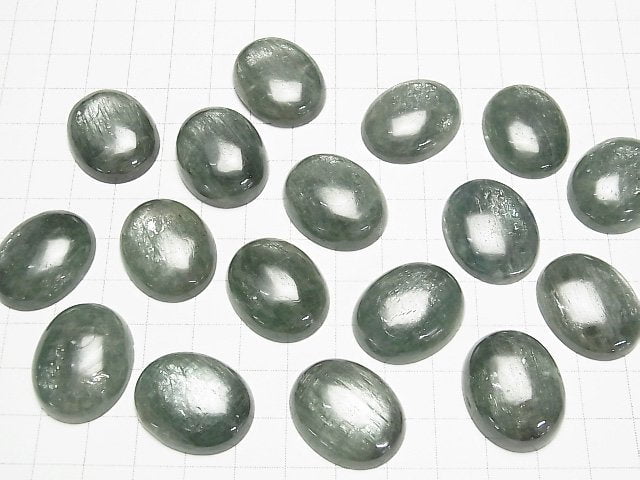 [Video] Green Kyanite AAA- Oval Cabochon 26x21mm 1pc