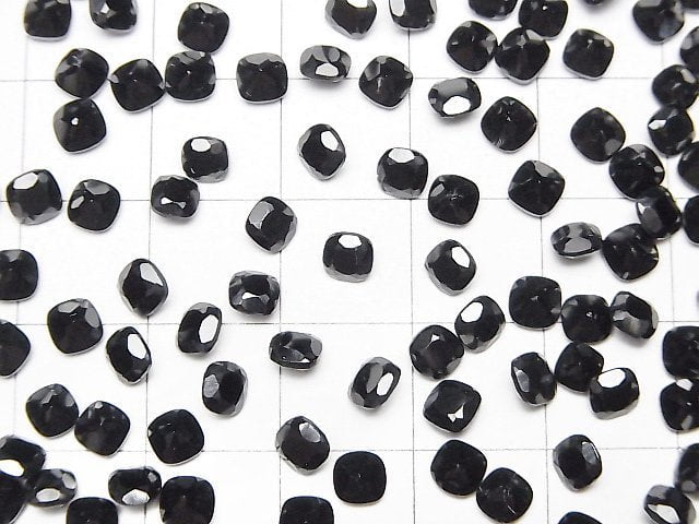 [Video]High Quality Black Spinel AAA Loose stone Square Faceted 4x4mm 10pcs