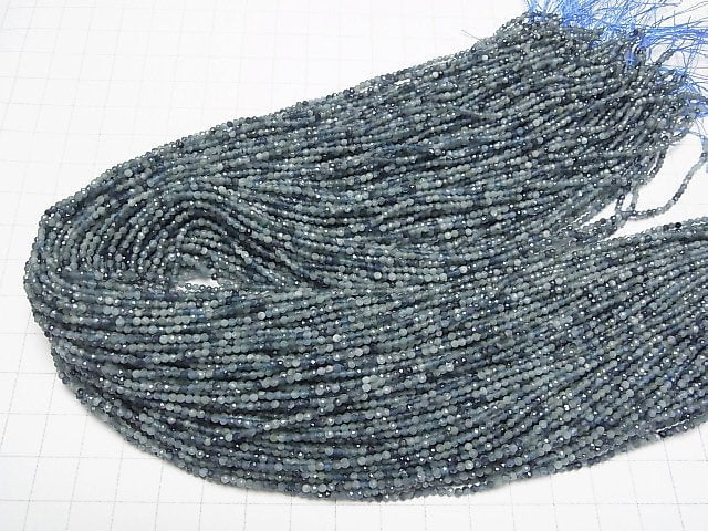 [Video] High Quality! Indigo Light Tourmaline AA++ Faceted Round 2mm 1strand beads (aprx.15inch/37cm)