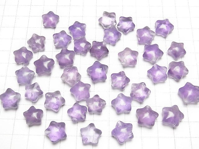 [Video] Amethyst AA++ Star Motif 12-14mm [Half Drilled Hole] 2pcs