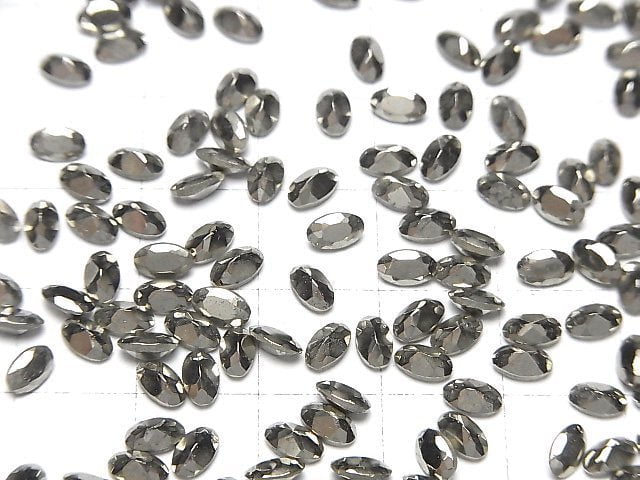 [Video]Pyrite Loose stone Oval Faceted 5x3mm 5pcs