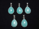 [Video] Peru Amazonite AAA Pear shape 17x13mm Pendant Silver925 1pc