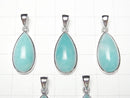 [Video] Peru Amazonite AAA Pear shape 21x11mm Pendant Silver925 1pc