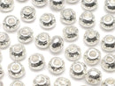 Karen Silver Rondelle 3.5x3.5x2.5mm White Silver 5pcs