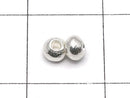 Karen Silver Rondelle 3.5x3.5x2.5mm White Silver 5pcs