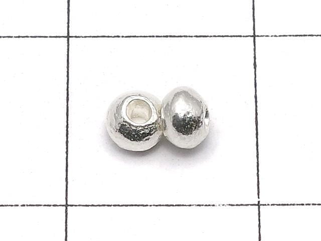 Karen Silver Rondelle 3.5x3.5x2.5mm White Silver 5pcs