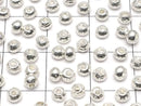 Karen Silver Rondelle 3.5x3.5x2.5mm White Silver 5pcs