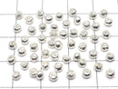 Karen Silver Rondelle 3.5x3.5x2.5mm White Silver 5pcs