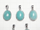[Video] Peru Amazonite AAA Oval 17x13mm Pendant Silver925 1pc