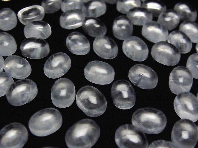 [Video] Angel Ladder Quartz Oval Cabochon 8x6mm 1pc