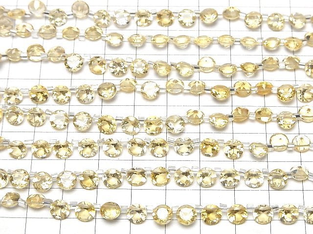 [Video]High Quality Citrine AAA Round Faceted 6x6mm half or 1strand (26pcs)