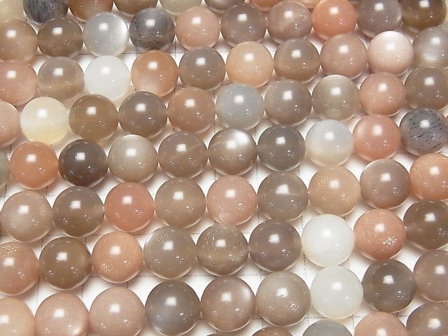 [Video]Multi color Moonstone AAA- Round 12mm half or 1strand beads (aprx.15inch/36cm)