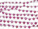 [Video] High Quality Ruby AAA- Diamond Princess Cut 5x5mm half or 1strand (18pcs)