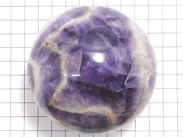 [Video][One of a kind] Striped Amethyst Sphere ,Round 80.5mm 1pc NO.1