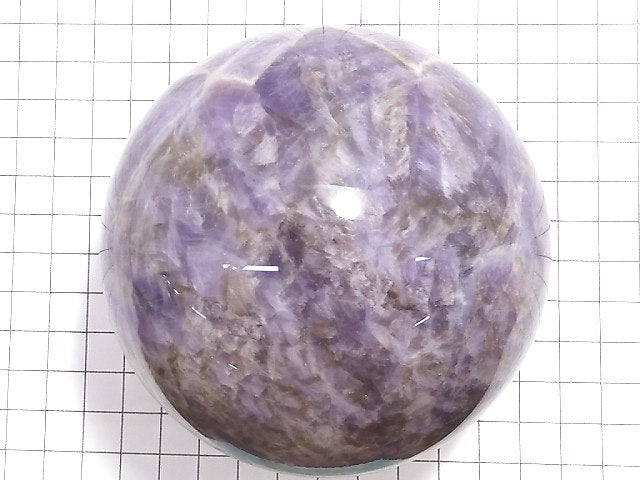 [Video][One of a kind] Striped Amethyst Sphere ,Round 96mm 1pc NO.10