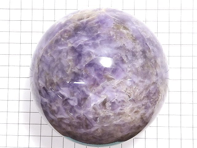 [Video][One of a kind] Striped Amethyst Sphere ,Round 99mm 1pc NO.11