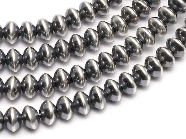 Silver925 Navajo Pearl Abacus (Roundel) 4.5x4.5x3mm 5pcs