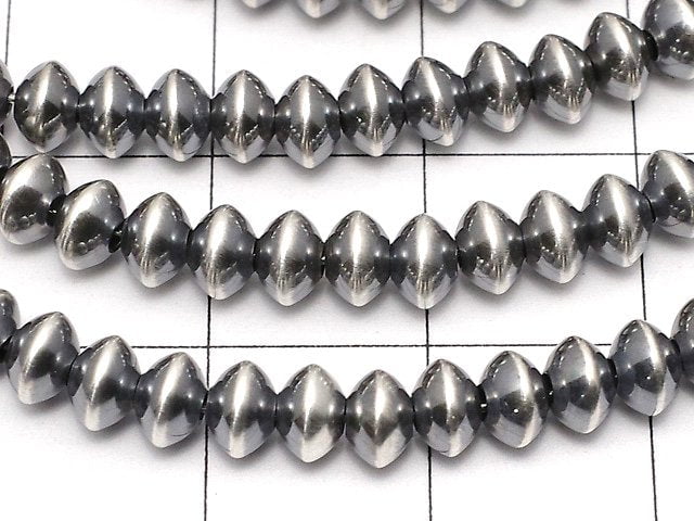 Silver925 Navajo Pearl Abacus (Roundel) 4.5x4.5x3mm 5pcs