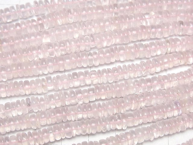 [Video]Rose Quartz AAA- Roundel (Heishi) 1strand beads (aprx.15inch/38cm)