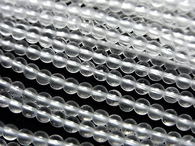 [Video]Crystal Quartz AAA- Round 3mm 1strand beads (aprx.15inch/36cm)